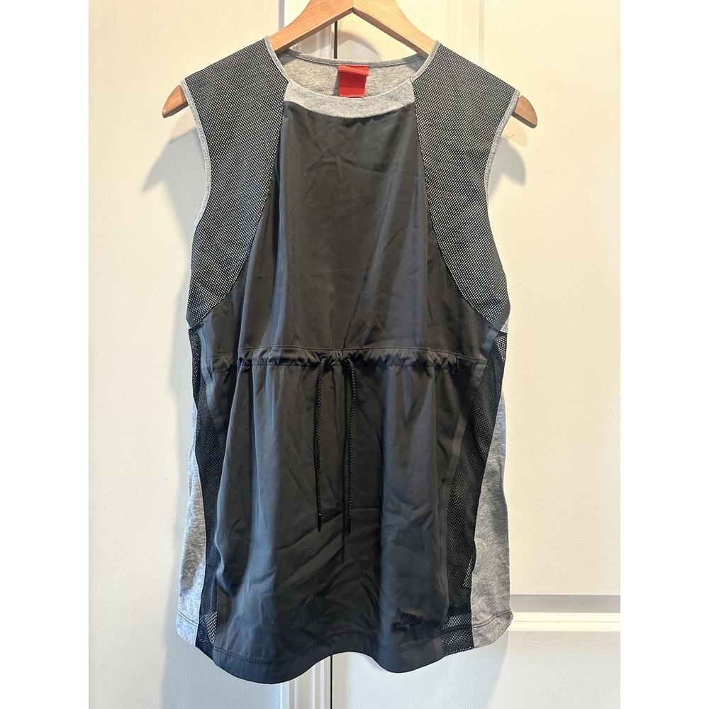 Nike Women's Bonded Sleeveless Sport Casual Top-Black/Heather Grey-small